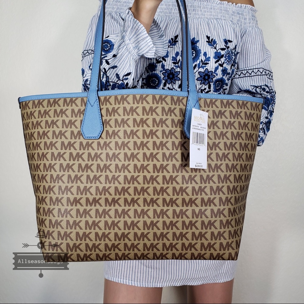 NWT Michael Kors MK Candy Large Reversible Tote - Picture 6 of 8